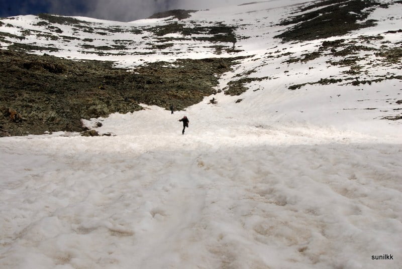 Stok Kangri: on the glacier