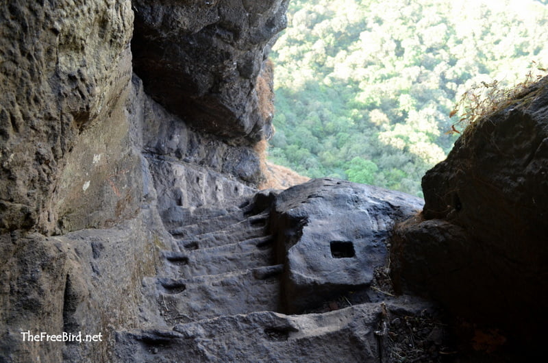 stairs at Harihar fort trek