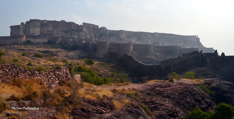 Mehrangadh from Ranisar lake rao jodha rock park