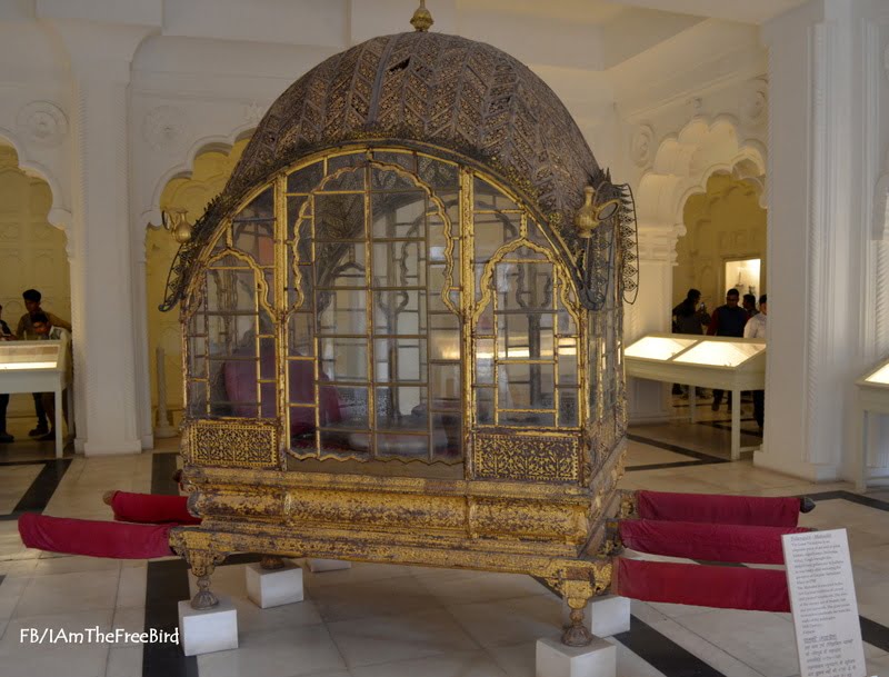 Gilted palanquin,Mehrangadh Fort Jodhpur Rajasthan The Free BIrd