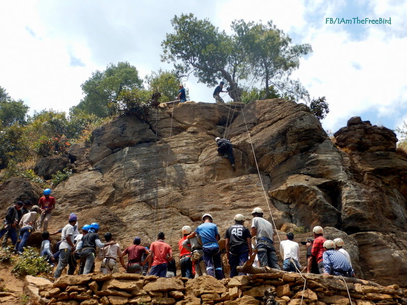 Rock climbing at nimas dirang bmc