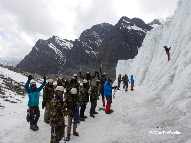 NIMAS BAsic Mountaineering course BMC AMC Meerathang Glacier