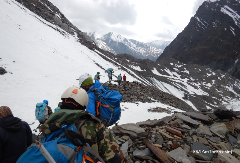 NIMAS BAsic Mountaineering course BMC AMC Meerathang Glacier