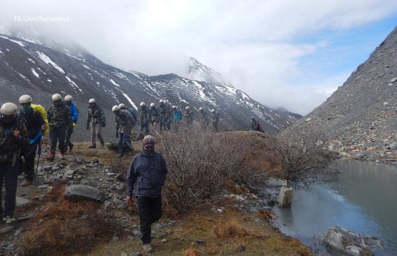 Gorichen NIMAS BAsic Mountaineering course BMC AMC Meerathang glacier 