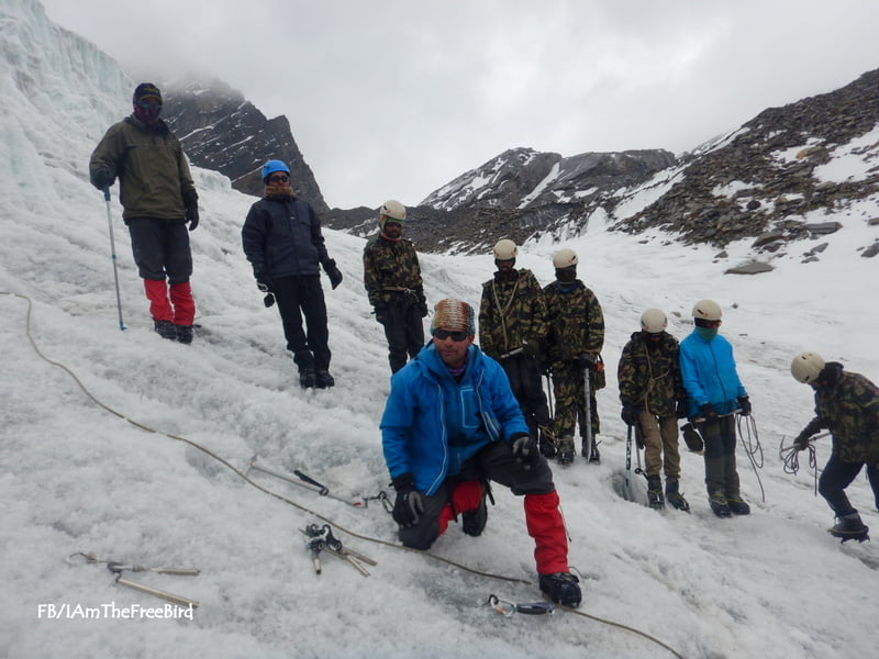 NIMAS BAsic Mountaineering course BMC AMC Meerathang ice craft C & Z pulley 