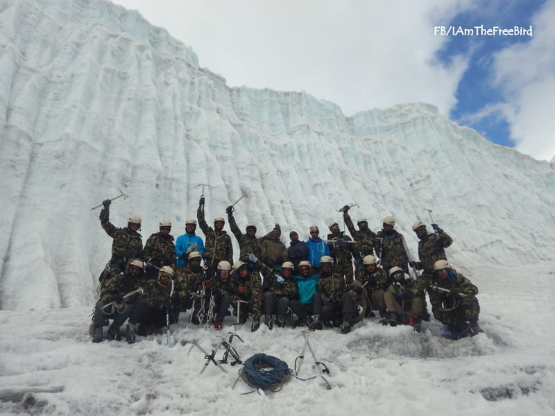 NIMAS BAsic Mountaineering course BMC AMC Meerathang ice craft Batch 