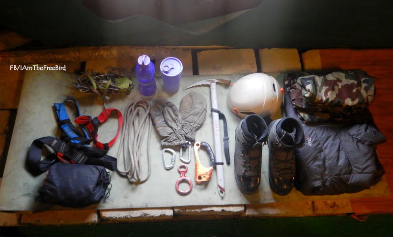 Equipments for NIMAS basic mountaineering course BMC