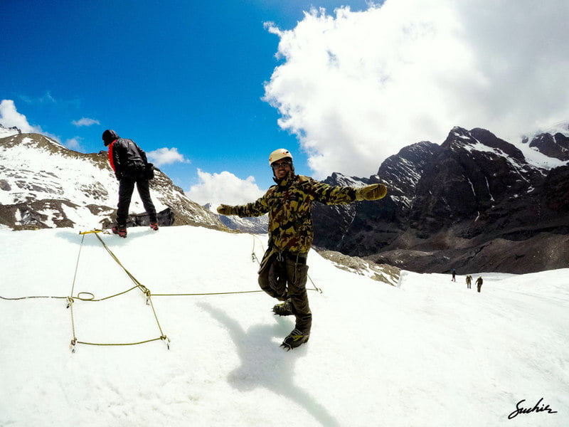 NIMAS BAsic Mountaineering course BMC AMC Meerathang Glacier