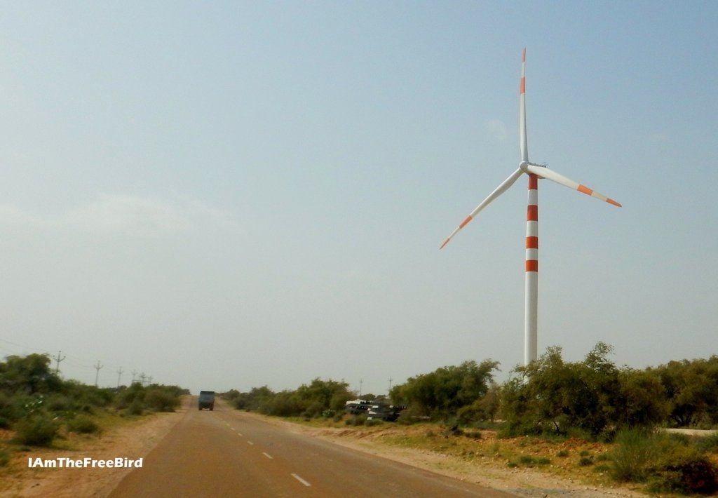 jaisalmer tanot road wind mill 