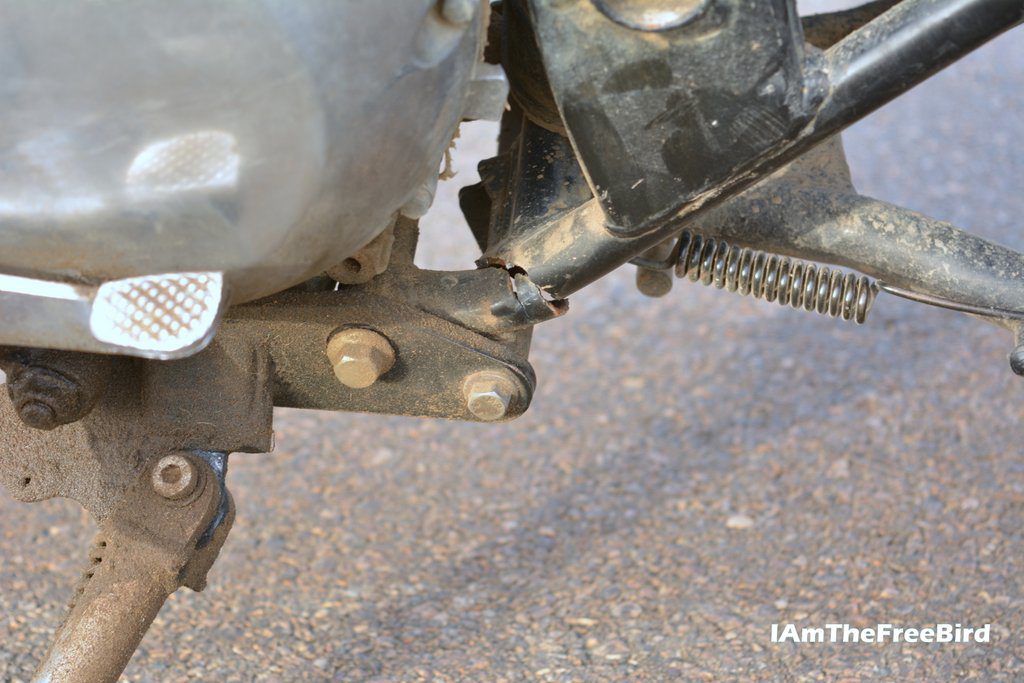 Broken Chasis Shiva bikes Jaisalmer