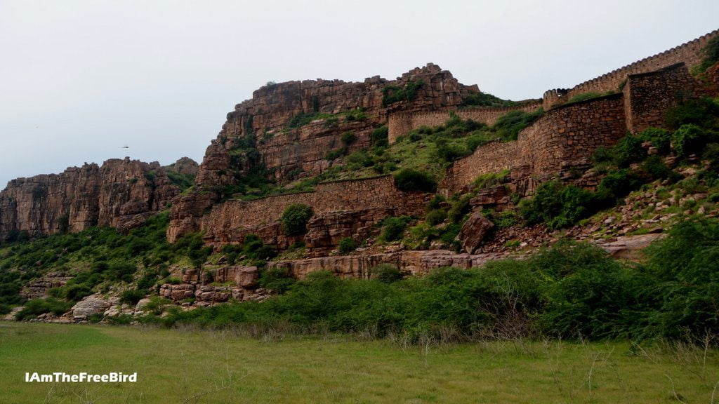 Gandikota fort from the Pennar river bed