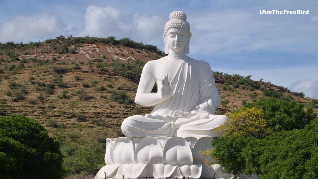 where is belum caves - Buddha at the entrance of belum caves