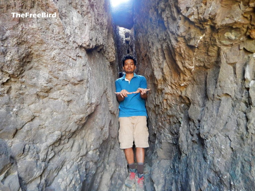 Narrow Chimney At padargad trek