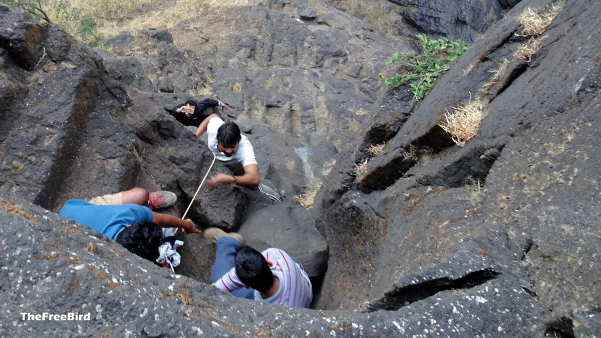 Scary rock patch at Bharavgad