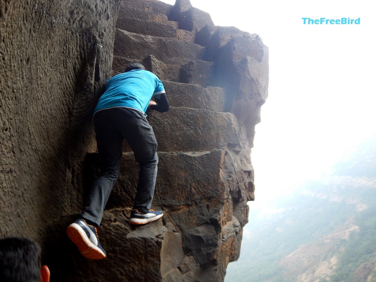 Bhairavgad trek stairs