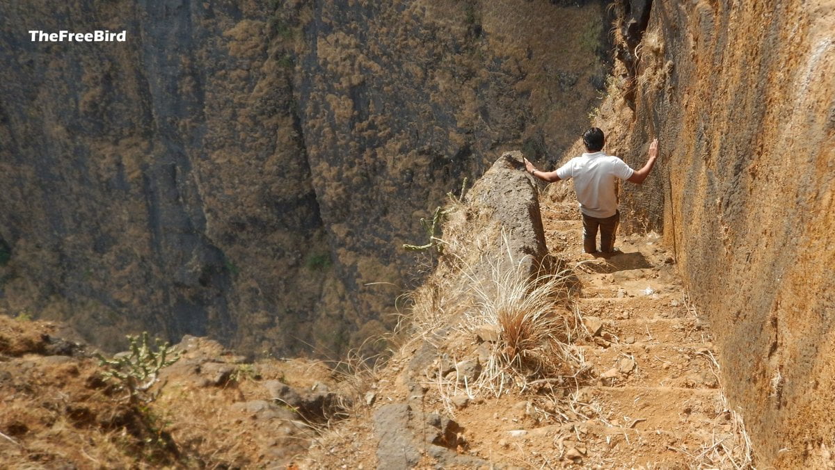 Bhairavgad trek blog stairs