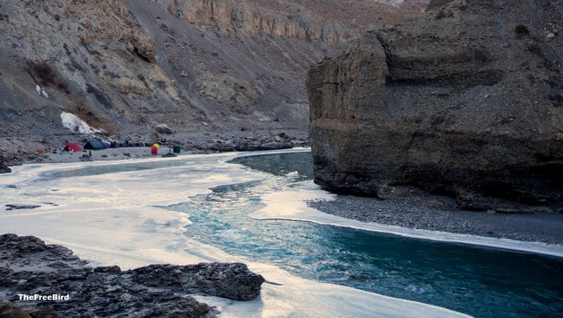 chadar trek second camp gyalpo tsomo paldar