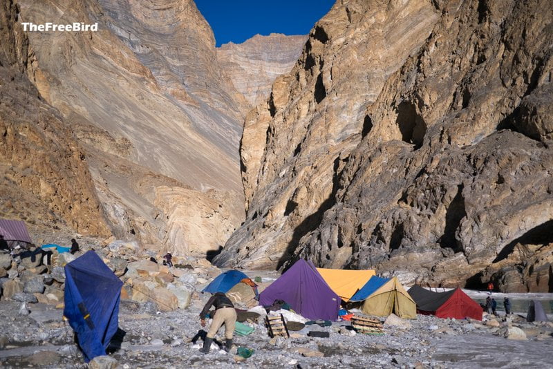 Tibb cave chadar trek camp