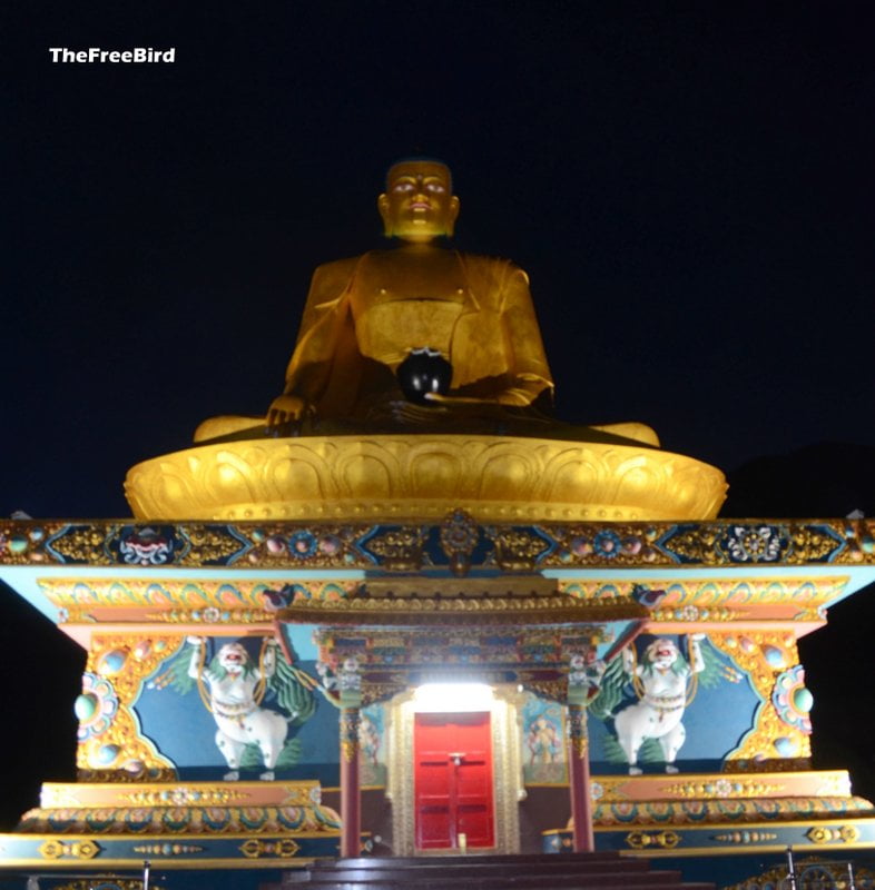 large buddha statue at stok palace