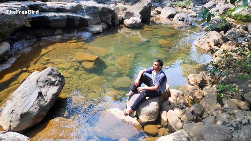 Clear waters of Devkund waterfall