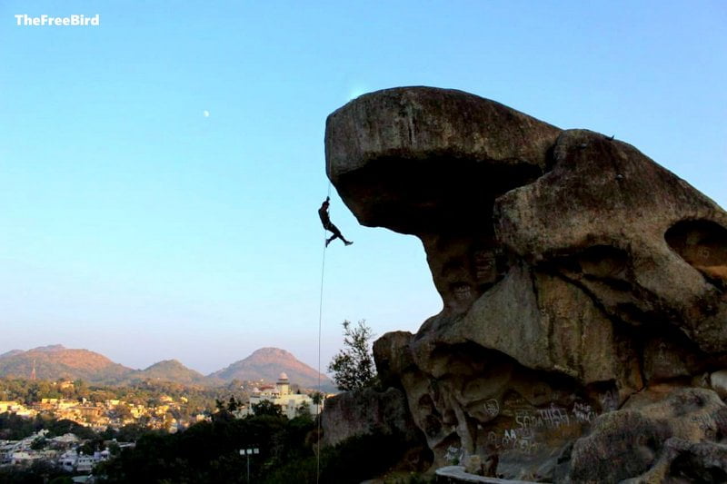Mt Abu Things to do in Mt abu Toad rock rappelling