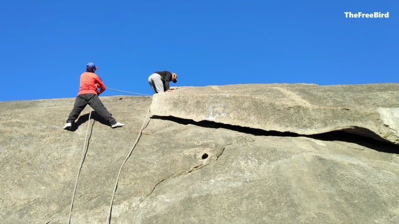 Layback Climbing  SVIM Swami Vivekanand Institute of Mountaineering Basic Rock Climbing BRC Mt. ABu Adventure