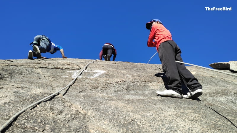3 point Climbing  SVIM Swami Vivekanand Institute of Mountaineering Basic Rock Climbing BRC Mt. ABu Adventure