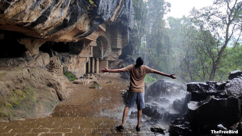 Kondana caves trek blog : Kondana Caves Waterfall