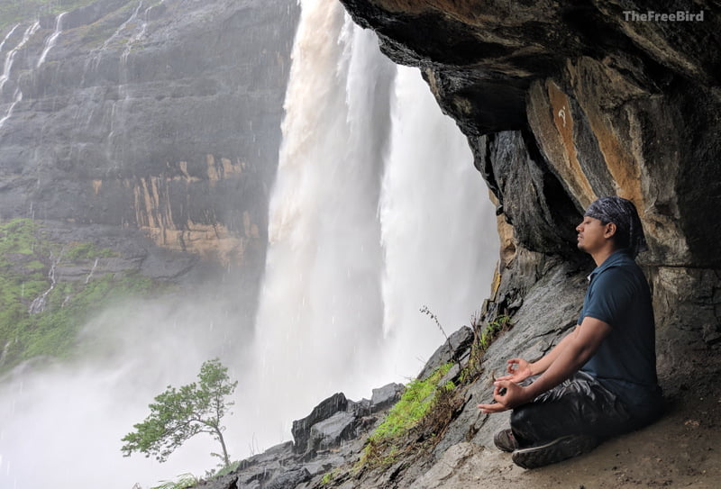 feeling blissful at kataldhar waterfall cave