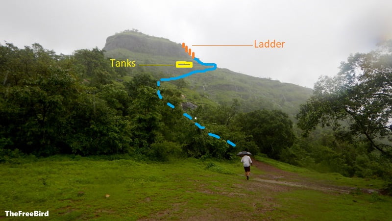 Sondai fort in the backdrop