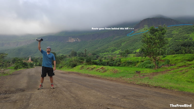 The temple in my background and the route to the right