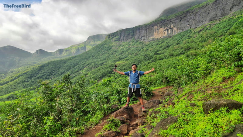 mordhan fort trek blog: The beautiful green trail for Mordhan trek from Pimplegaon