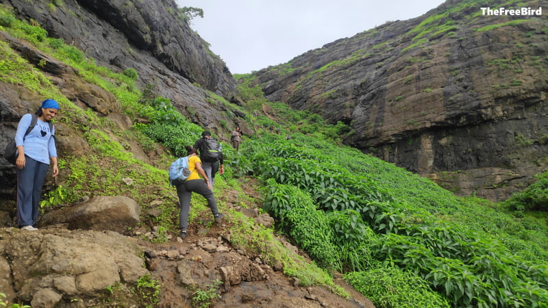 The couloir route of Mordhan from Pimpalgaon