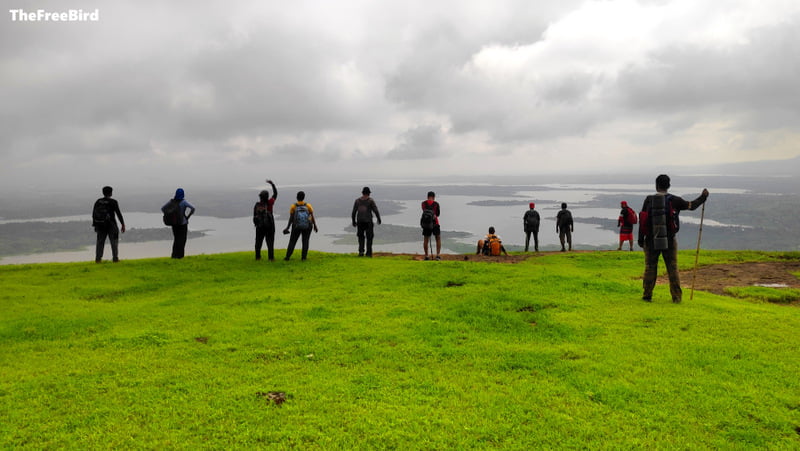 mordhan fort trek blog: Beautiful view of Darane dam from Mordhan fort trek plateau