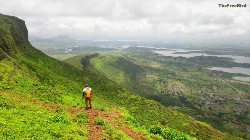 mordhan fort trek blog: Beautiful view during the Mordhan fort trek descend