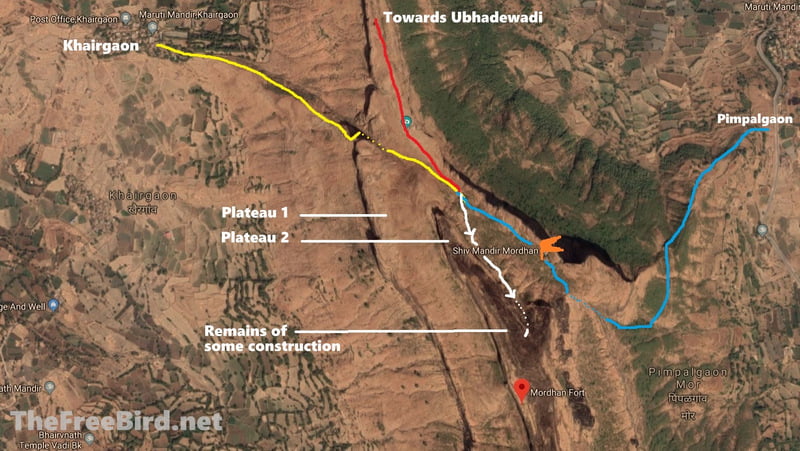 Mordhan Fort Trek Route - How to reach Mordhan fort Route from Khairgaon , Ubhadewadi , Pimpalgaon