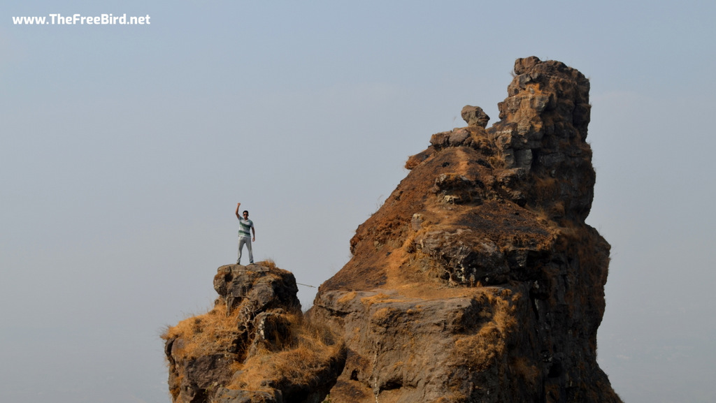 Irshalgad trek blog - rock climbing