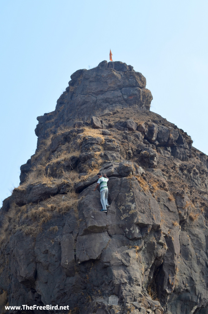 Irshalgad trek blog - rock climbing