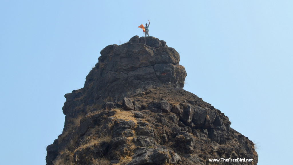 Irshalgad trek blog - rock climbing - summit