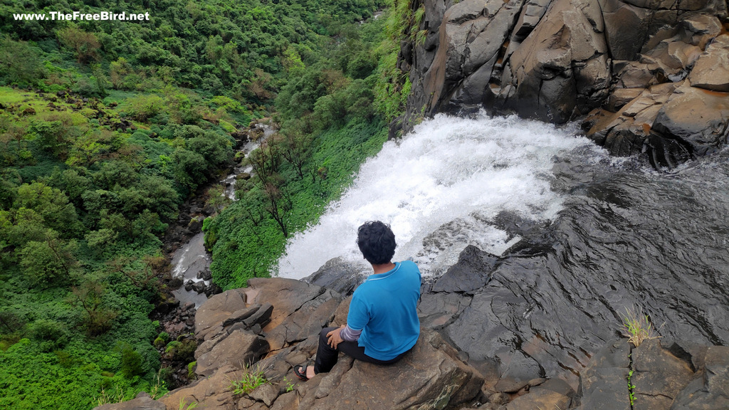Kumbhe waterfall blog - On top of the waterfall