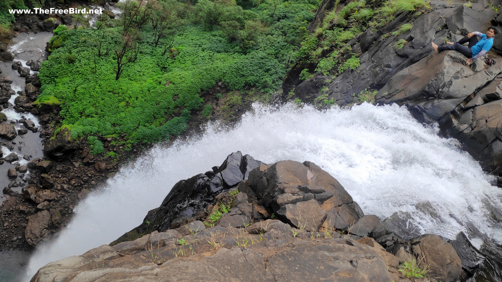 Kumbhe waterfall blog - On top of the waterfall