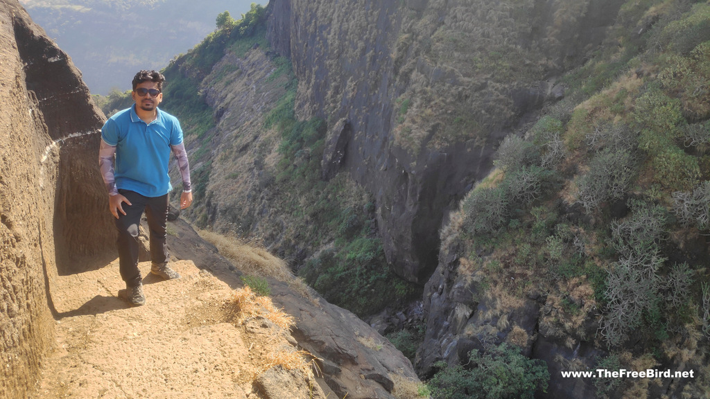 enjoying stairs at kalavantin durg trek