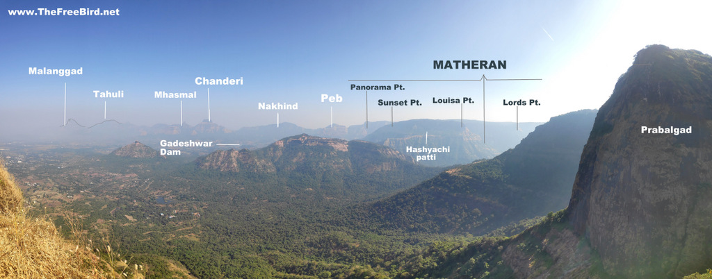 forts visible from kalavantin prabalgad - malanggad, tahuli, chanderi, mhasmal , matheran