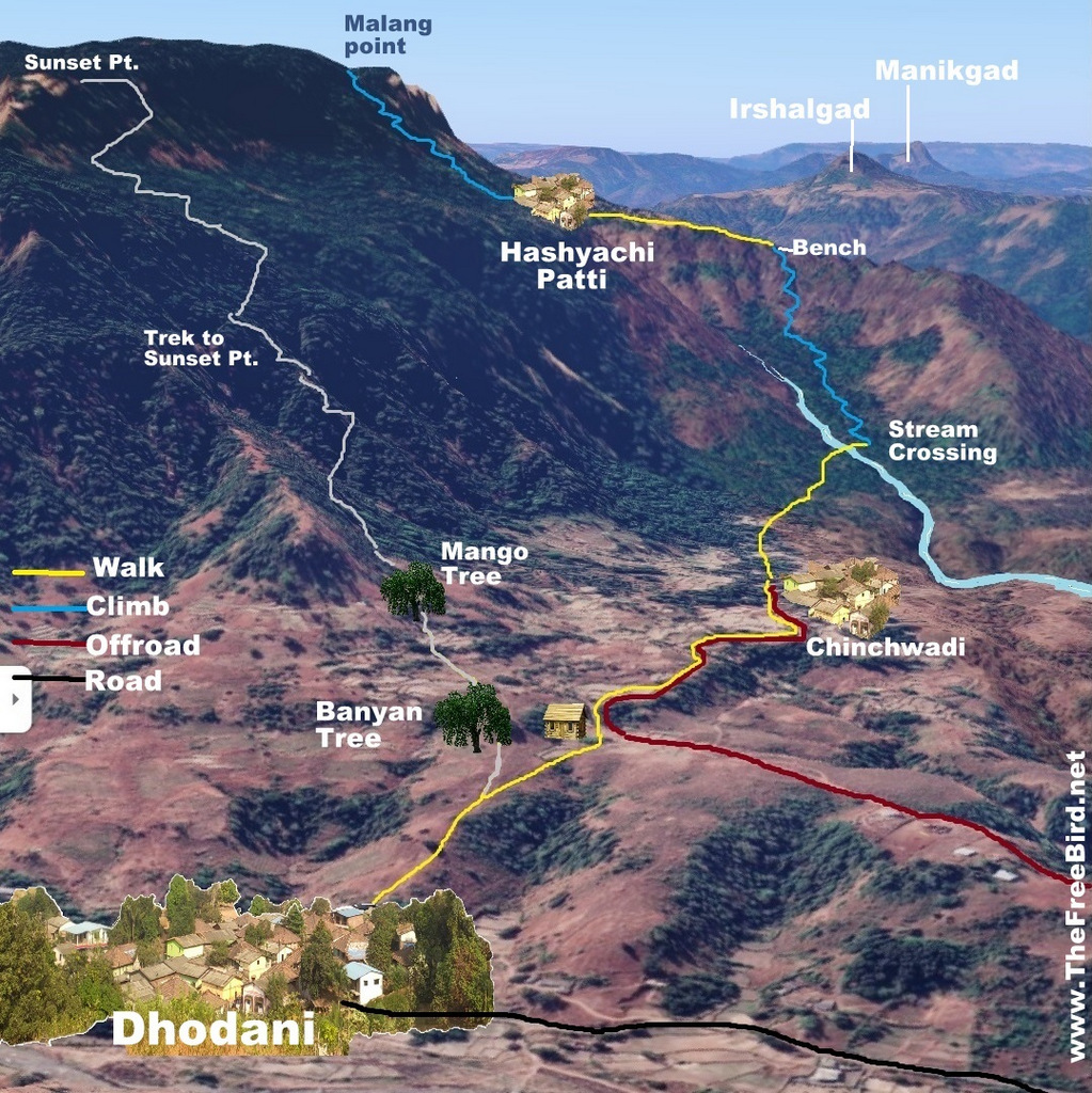 Hashyachi trek route map to MAtheran