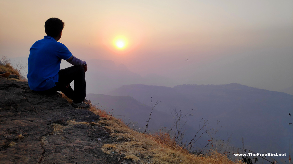 Sunset View from Dhodhani trek to Matheran sunset point or porcupine point