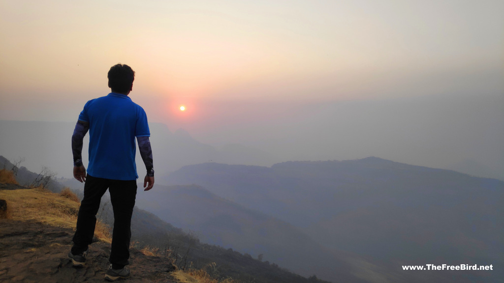 Sunset View from Dhodhani trek to Matheran sunset point or porcupine point