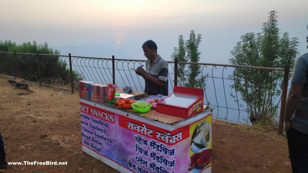 Food at Dhodhani trek to Matheran sunset point or porcupine point