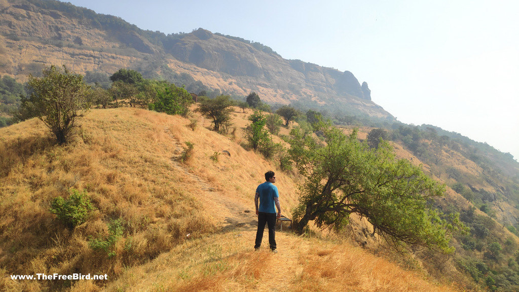 Bench Ridge of Hashyachi Patti Trek to Matheran. Louisa point is visible