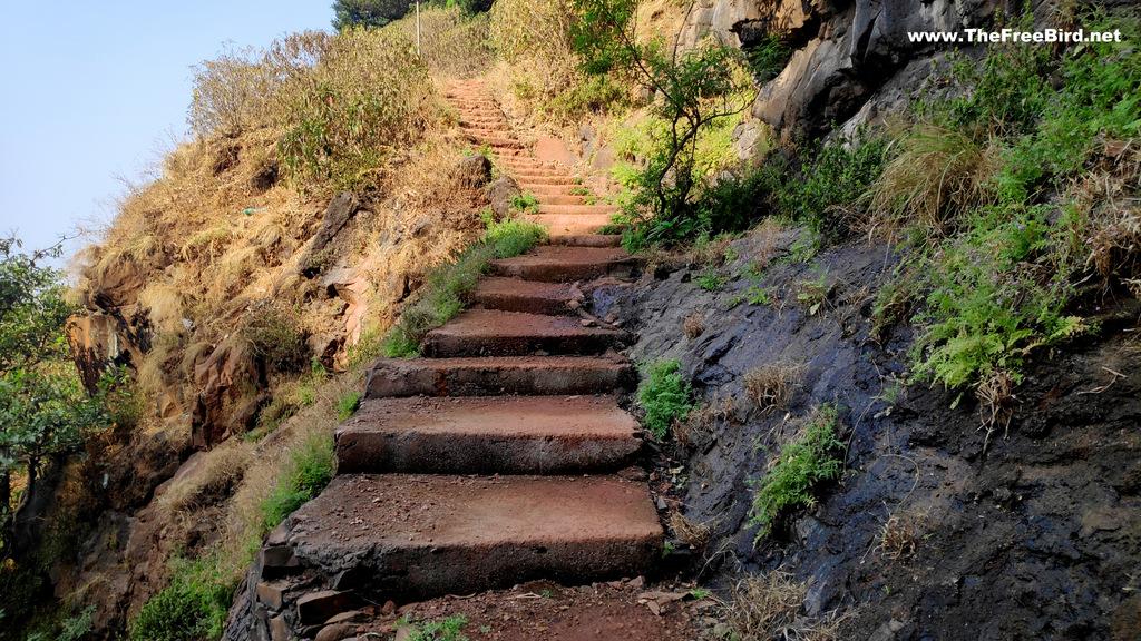 Matheran stairs from Hashyachi Patti trek built by British