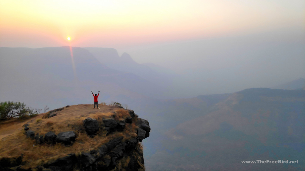 Sunset at Louisa Point during Hashaychi Patti Trek to Matheran